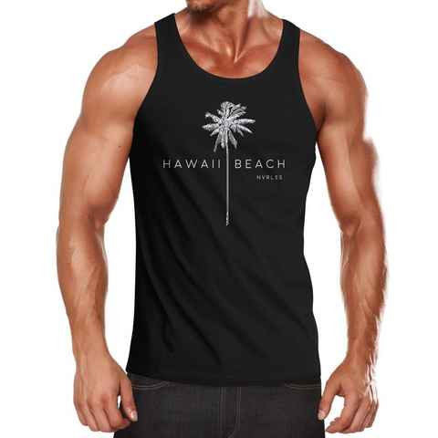 Neverless Tanktop Herren Tank-Top Hawaii Beach Palme Muskelshirt Muscle Shirt Neverless® mit Print