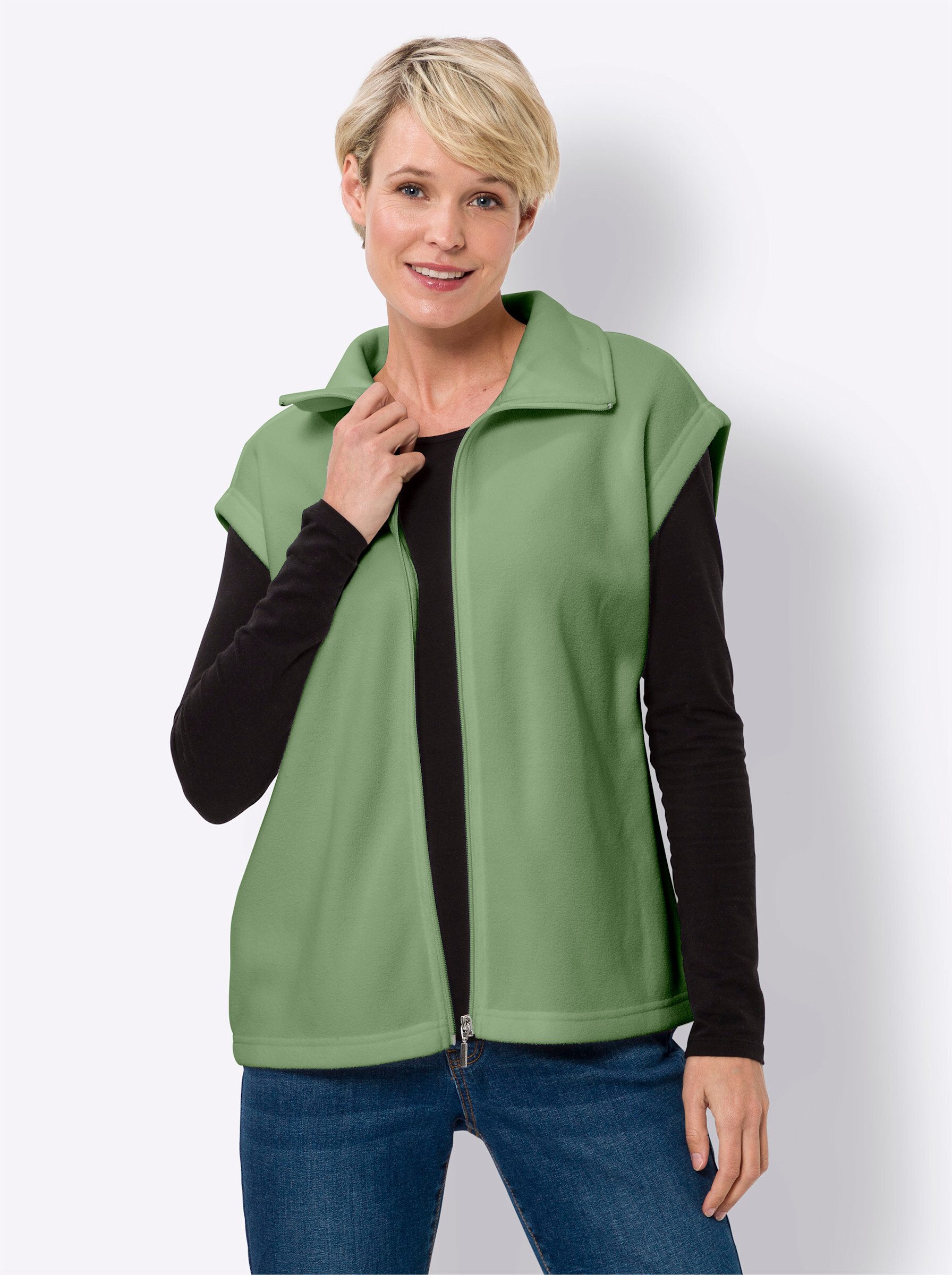 Sieh an! Fleeceweste Fleeceweste Länge ca. günstig online kaufen