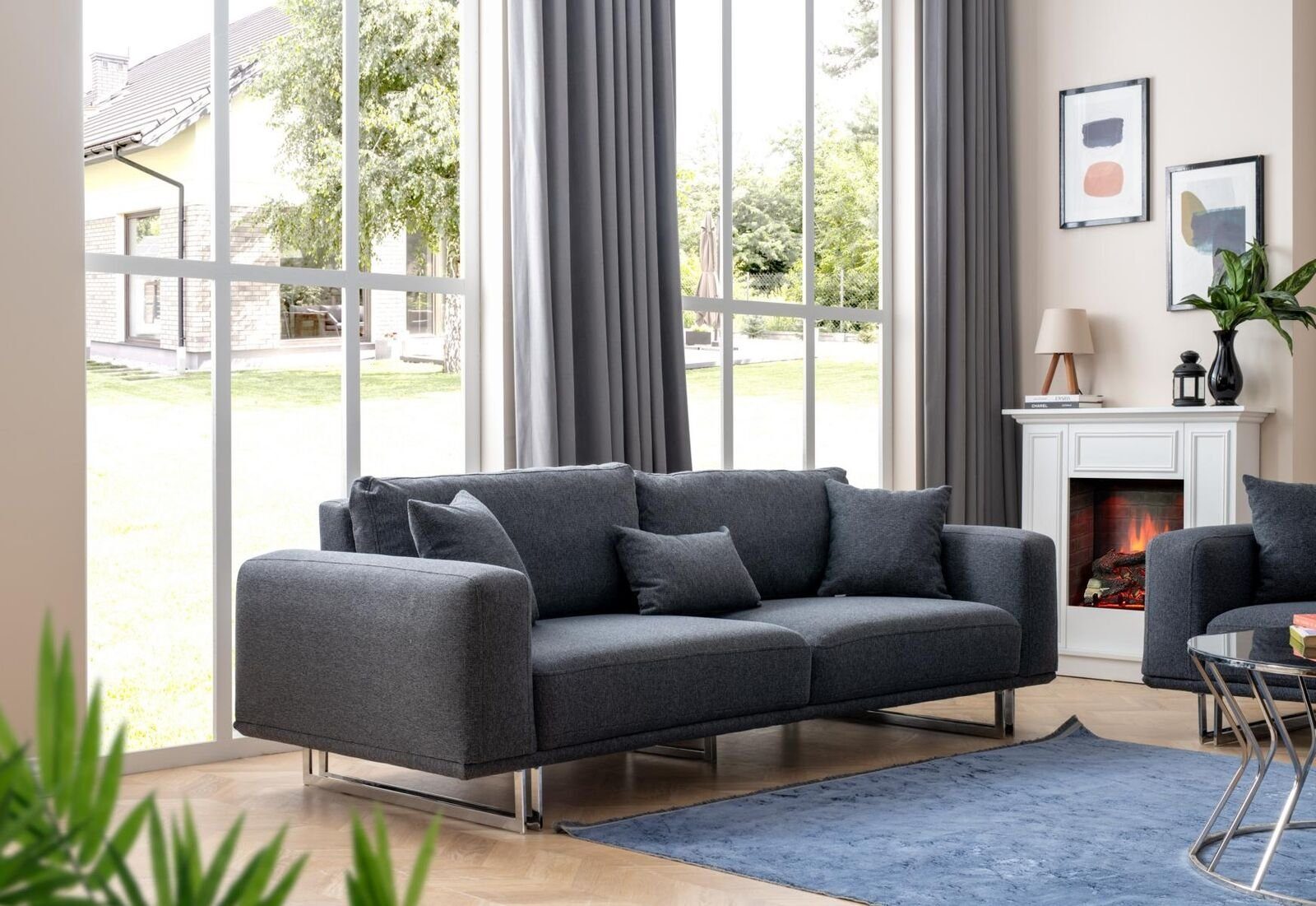 JVmoebel 3-Sitzer Modern Sofa 3 Sitzer Möbel 1 Made Europa Couchen Teile, in Einrichtung, Designer wohnzimmer in