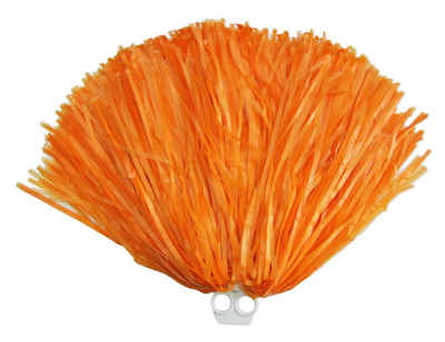 Funny Fashion Kostüm Cheerleader Pompon mit Ringgriff 1 Stück - Orange