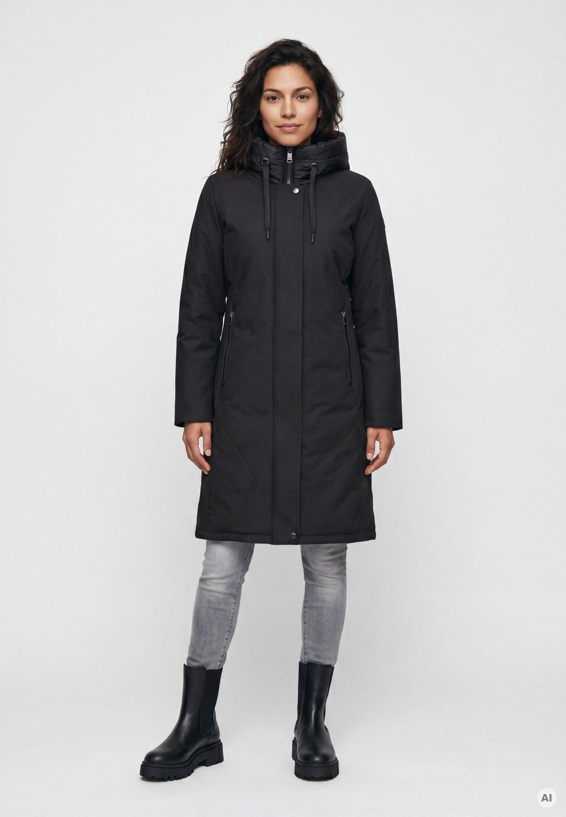Milestone Parka MSMartha Damen Jacke Mantel sportlich Zwei Wege RV schlanke Passform