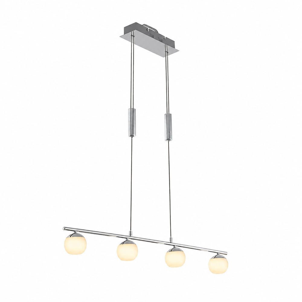 EGLO LED-Hängeleuchte, Leuchtmittel inklusive, Warmweiß, LED Hängeleuchte Stahl Chrom Höhenverstellbar Warmweiß 3000K H 175 cm