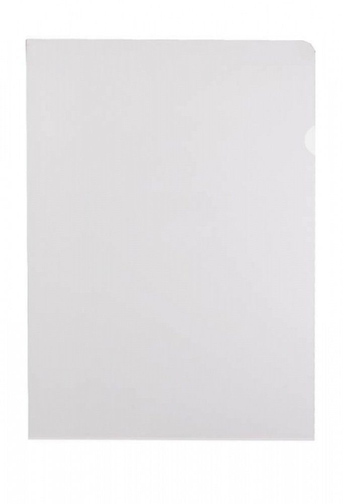 Kranholdt Prospekthülle Sichthüllen A4 120my aus PP, mit Daumenaussparung, oben und seitlich offen, genarbt