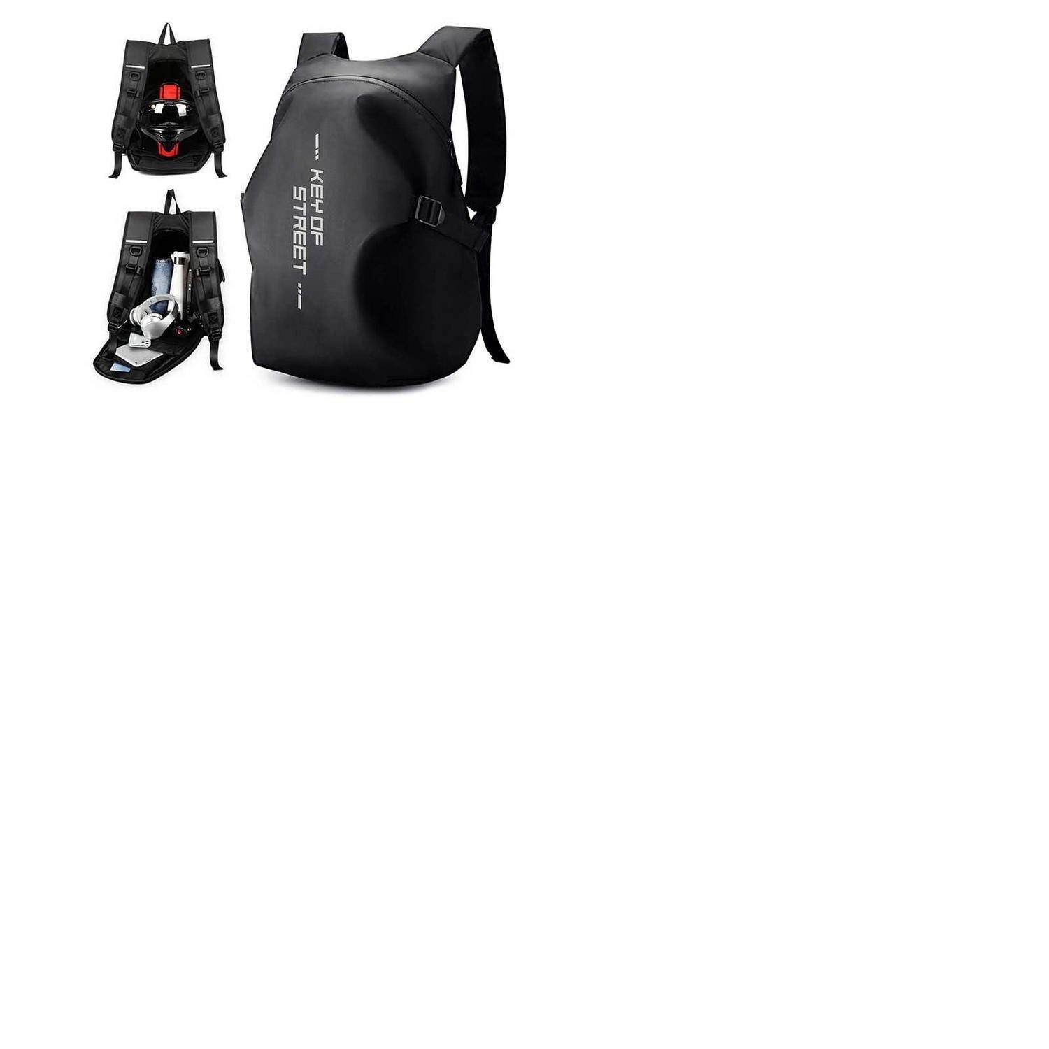LuxusKollektion Rucksack Motorrad Rucksack Wasserdicht Helmtasche Herren Damen B-schwarz S