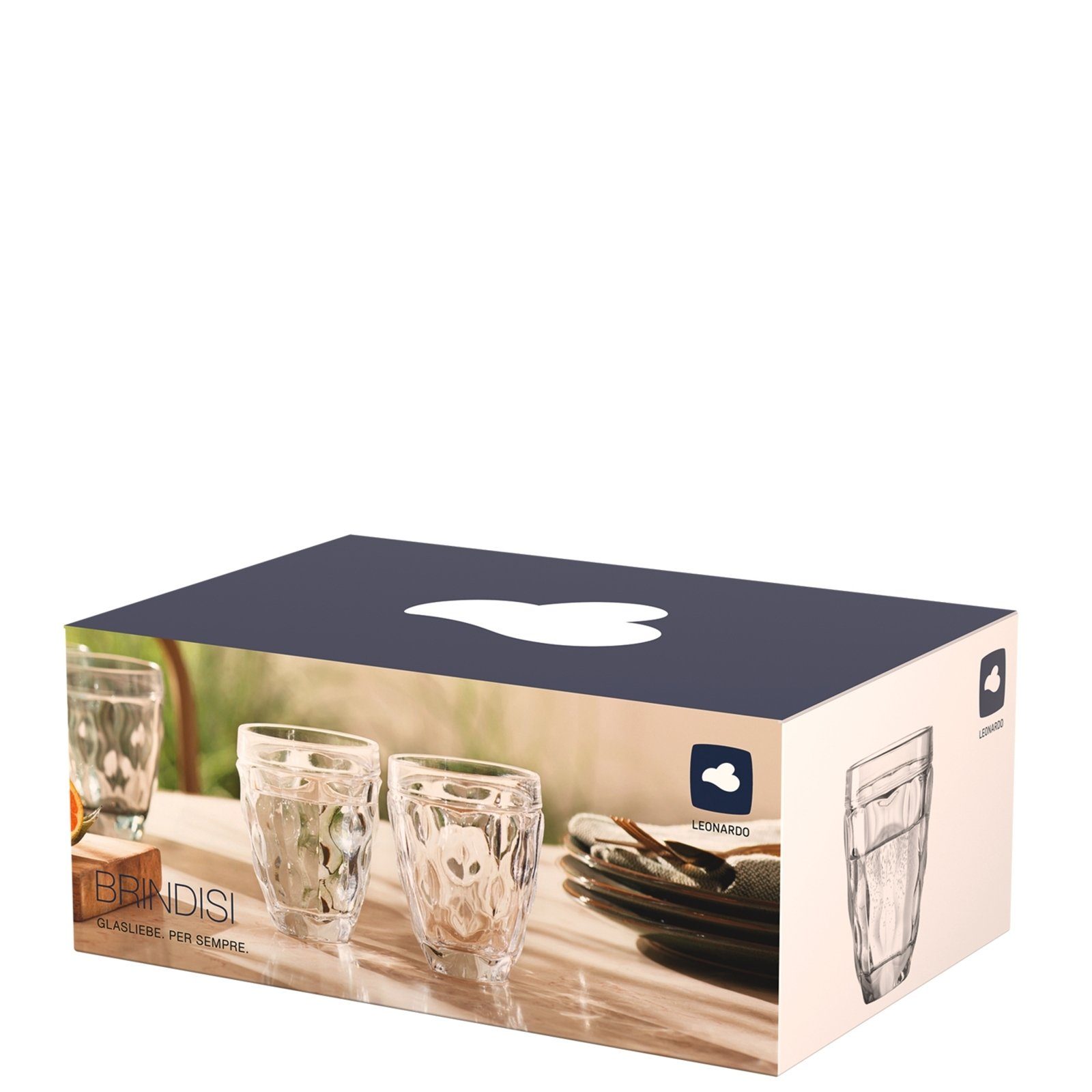 LEONARDO Glas Wasserglas 6er Set Brindisi, 6-tlg., Glas
