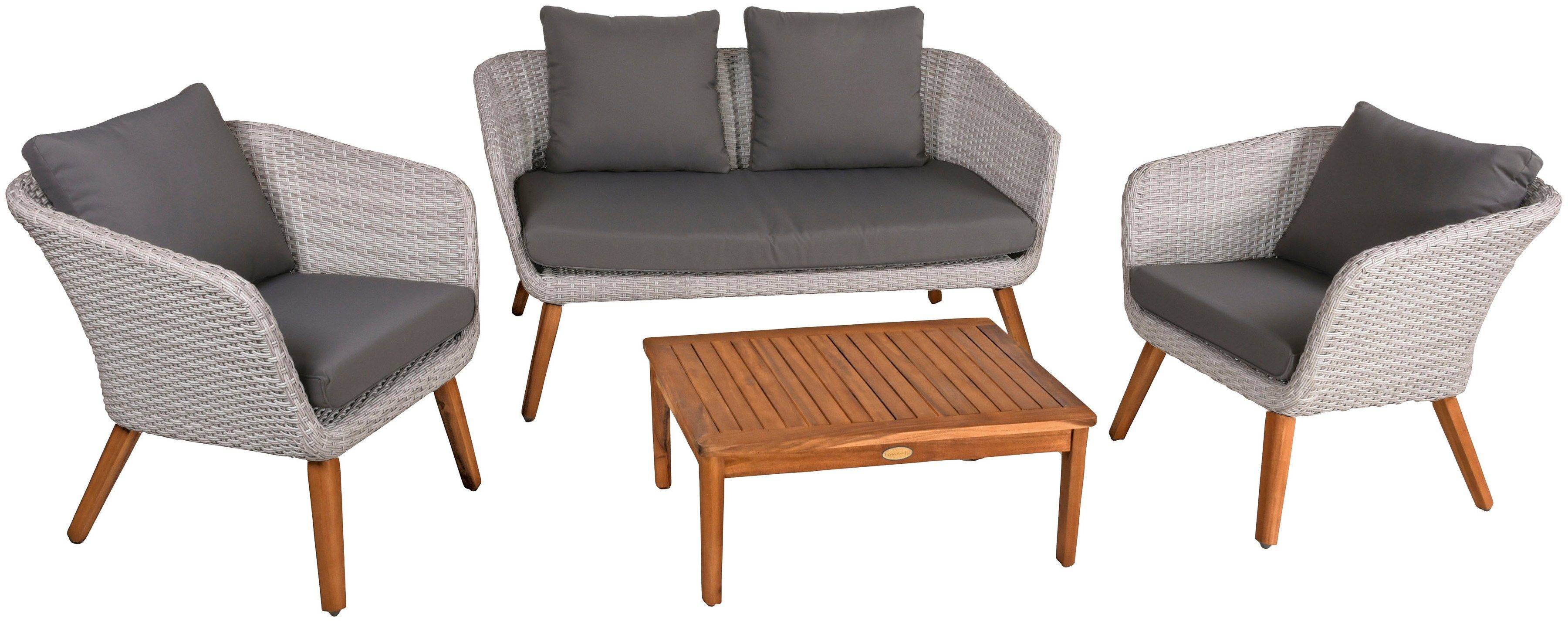 Garden Pleasure Gartenlounge-Set ARONA, (7-tlg), inkl. Rückenkissen