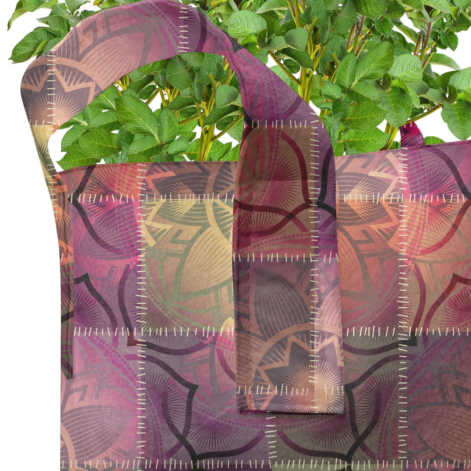 Abakuhaus Pflanzkübel hochleistungsfähig Griffen Stofftöpfe Moderne mit Pflanzen, für Mandala-Motiv Ethnisch