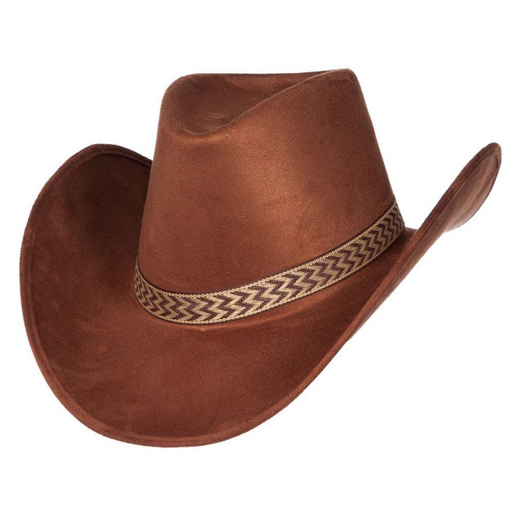 Cowboy-Kostüm Cowboyhut rotbraun