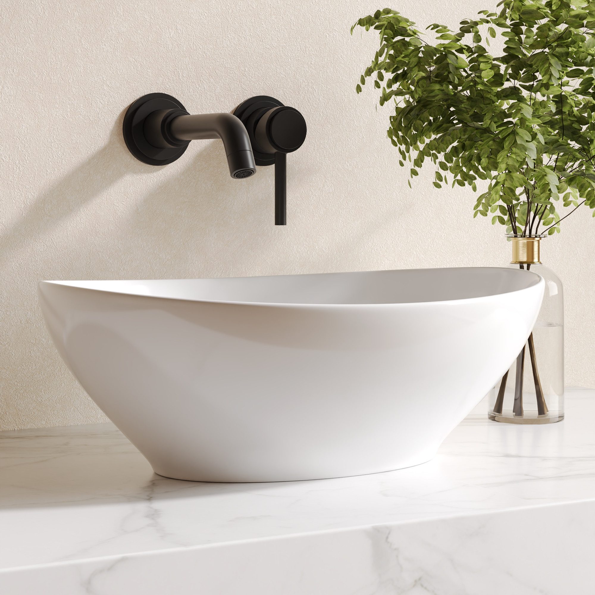 DeerValley Aufsatzwaschbecken DeerValley Oval Keramik Aufsatzwaschbecken Badezimmer Gäste-WC 40x33cm (Packung, ohne Armatur und Ablaufgarnitur), Ovale Keramik-Waschschale ohne Hahnloch und Überlauf