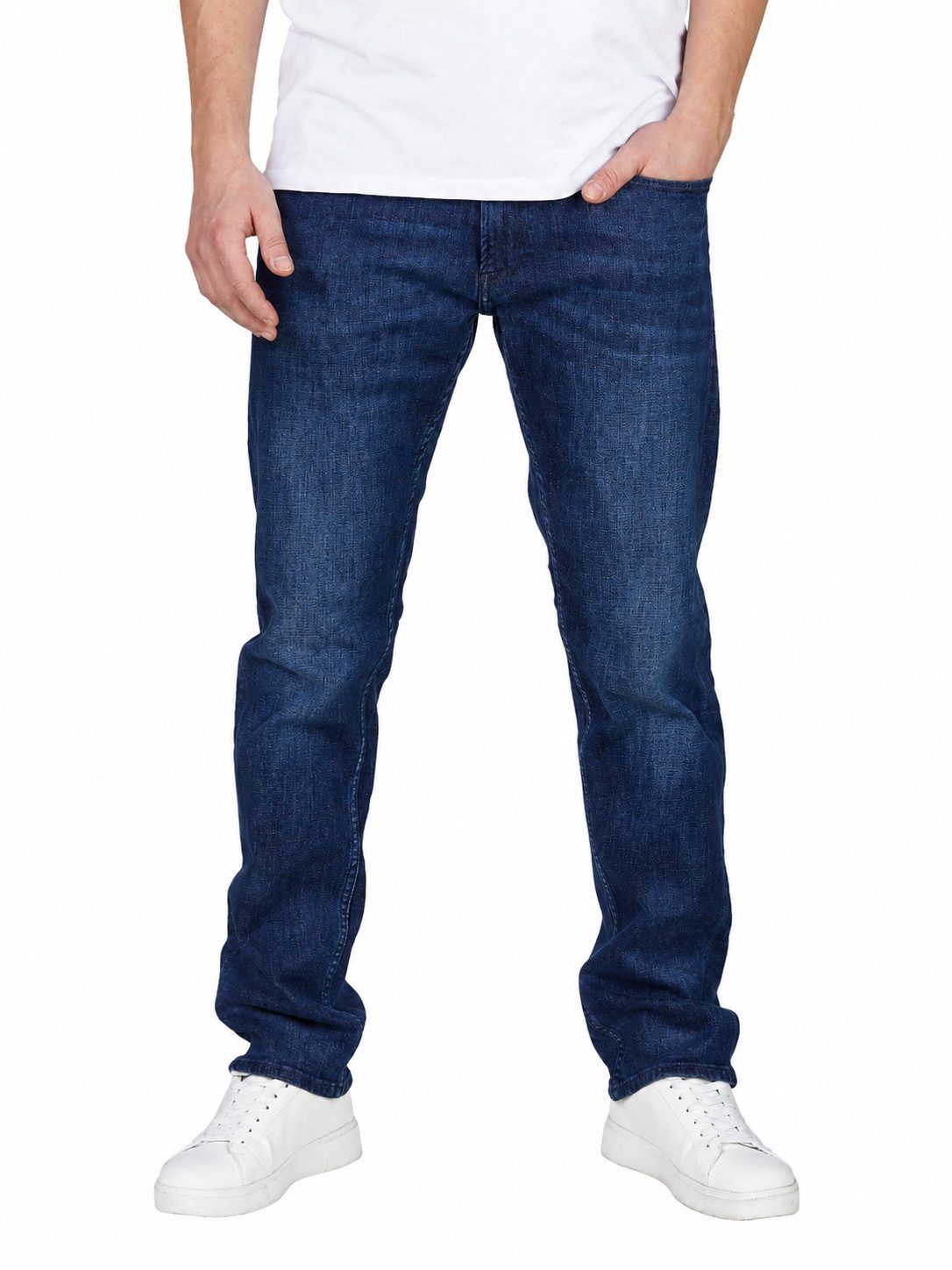 Replay Straight-Jeans Herren Jeanshose Grover Denim Hose mit Stretch