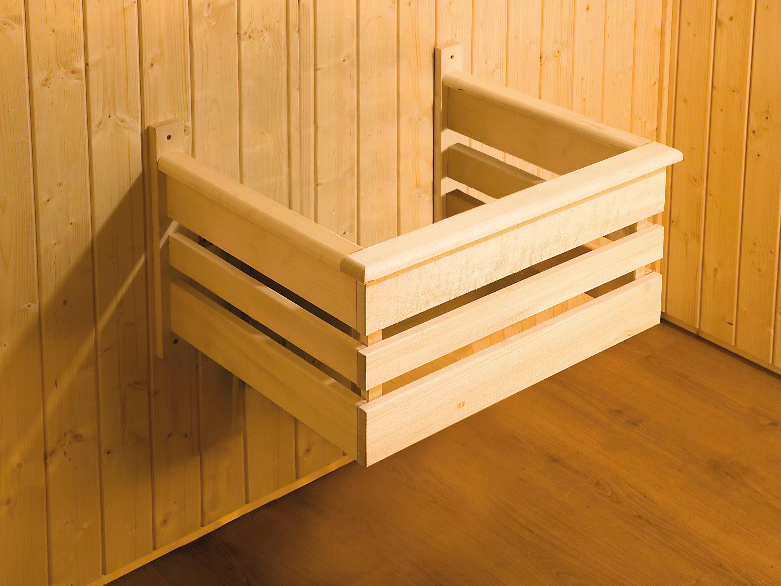weka Sauna Varberg, BxTxH: 194 x 177 x 199 cm, 68 mm, (Set) 7,5 kW-Ofen mit digitaler Steuerung