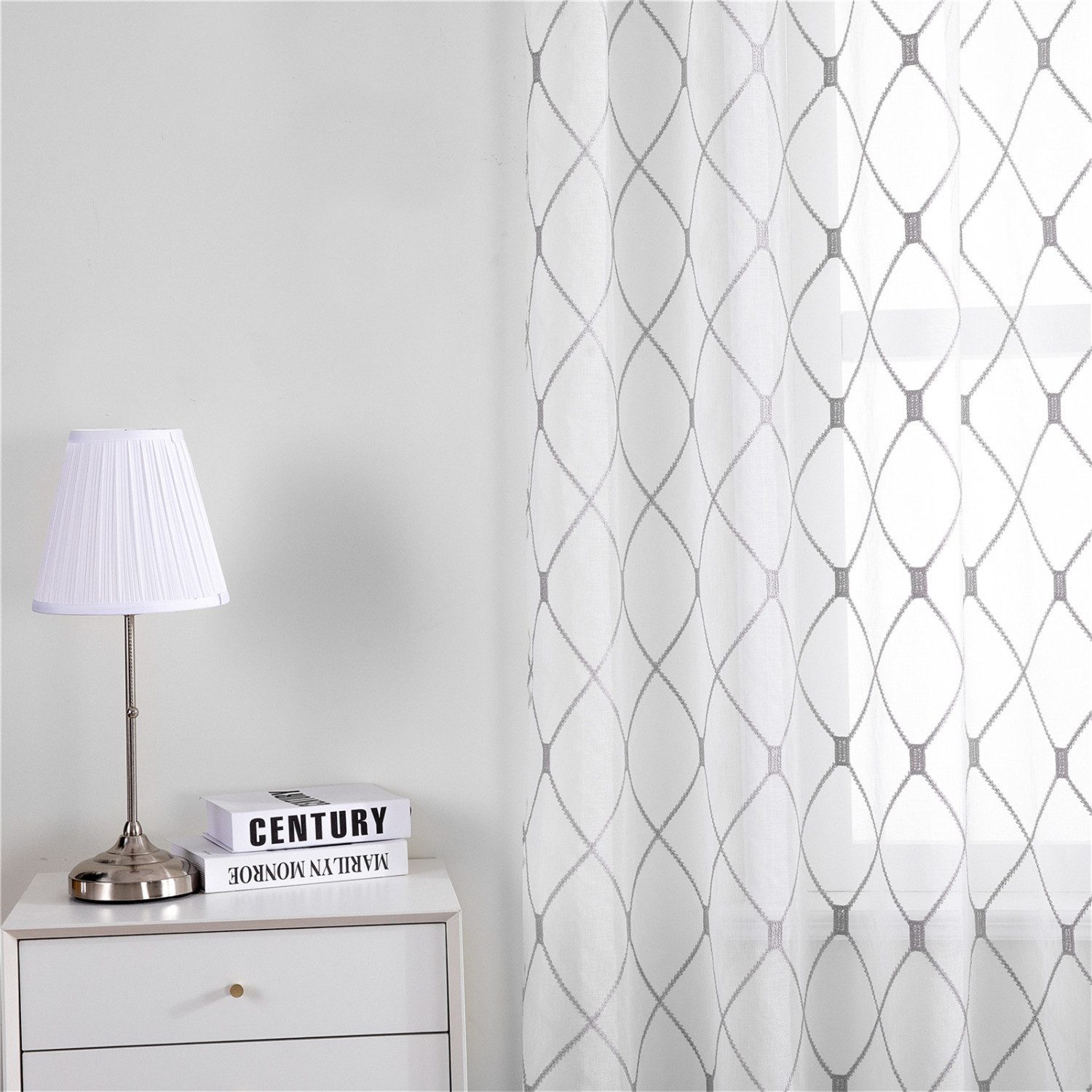 BYSURE Gardine, Stangendurchzug (2 St), halbtransparent, günstig online kaufen