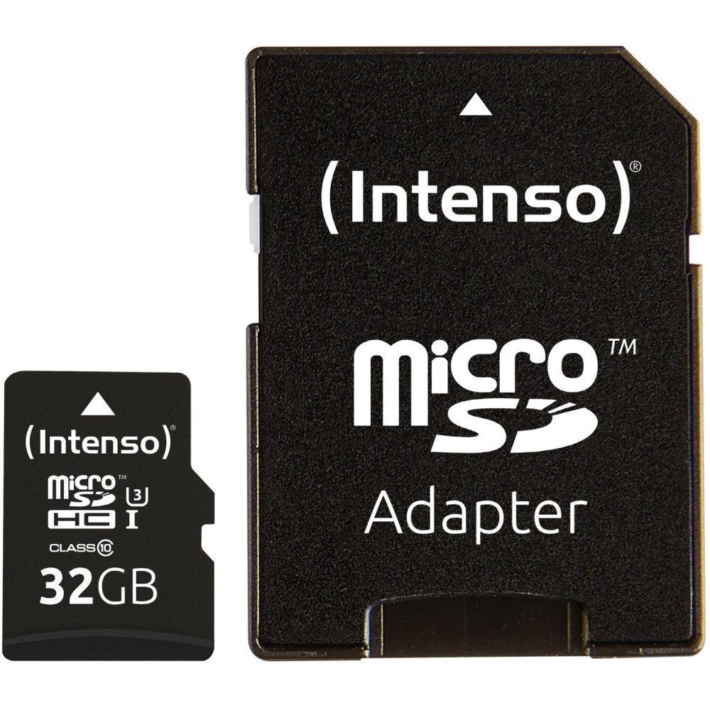 Intenso Intenso microSDHC Card Professional (32GB) inkl. Adapter Speicherkarte (32 GB GB, inkl. SD-Adapter)
