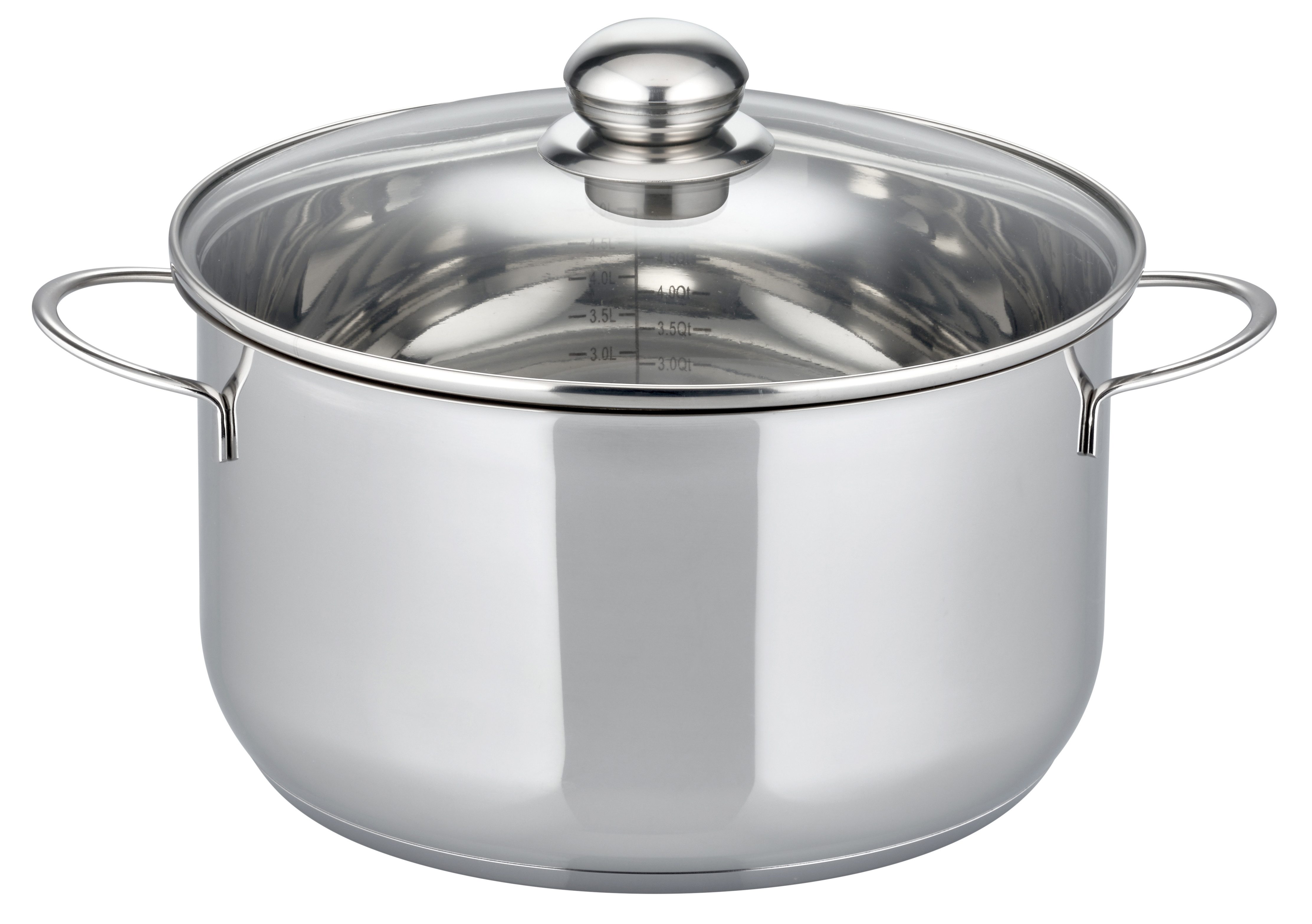 Elo Basic Topf-Set Prima Tavola Edelstahl Topfset 20-teilig, Edelstahl 201 (Set, 20-tlg), Volumenskala