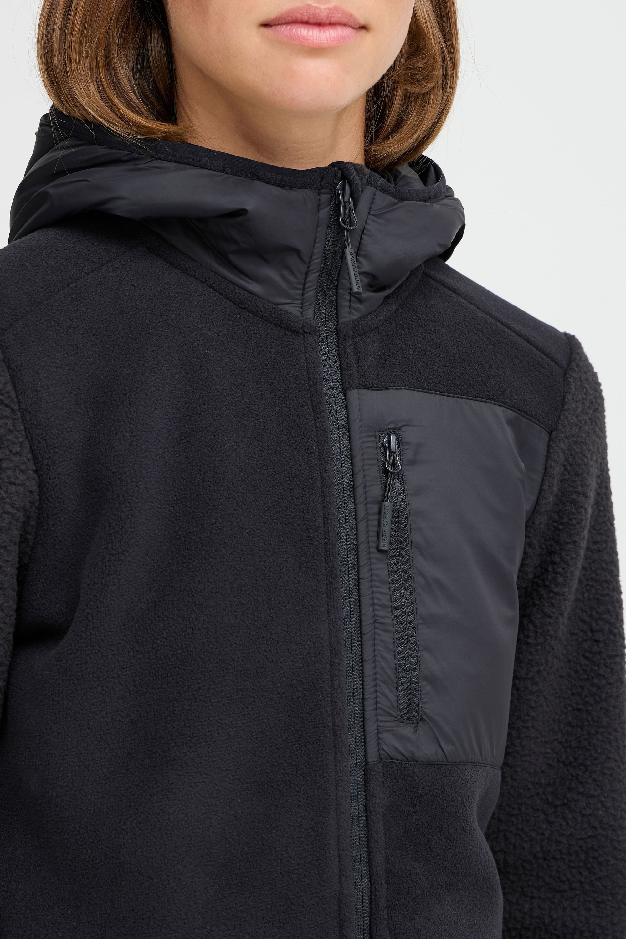 North Bend Fleecejacke NBMattea W Sportliche Teddy-Jacke mit Kapuze – Bild 4 von 5