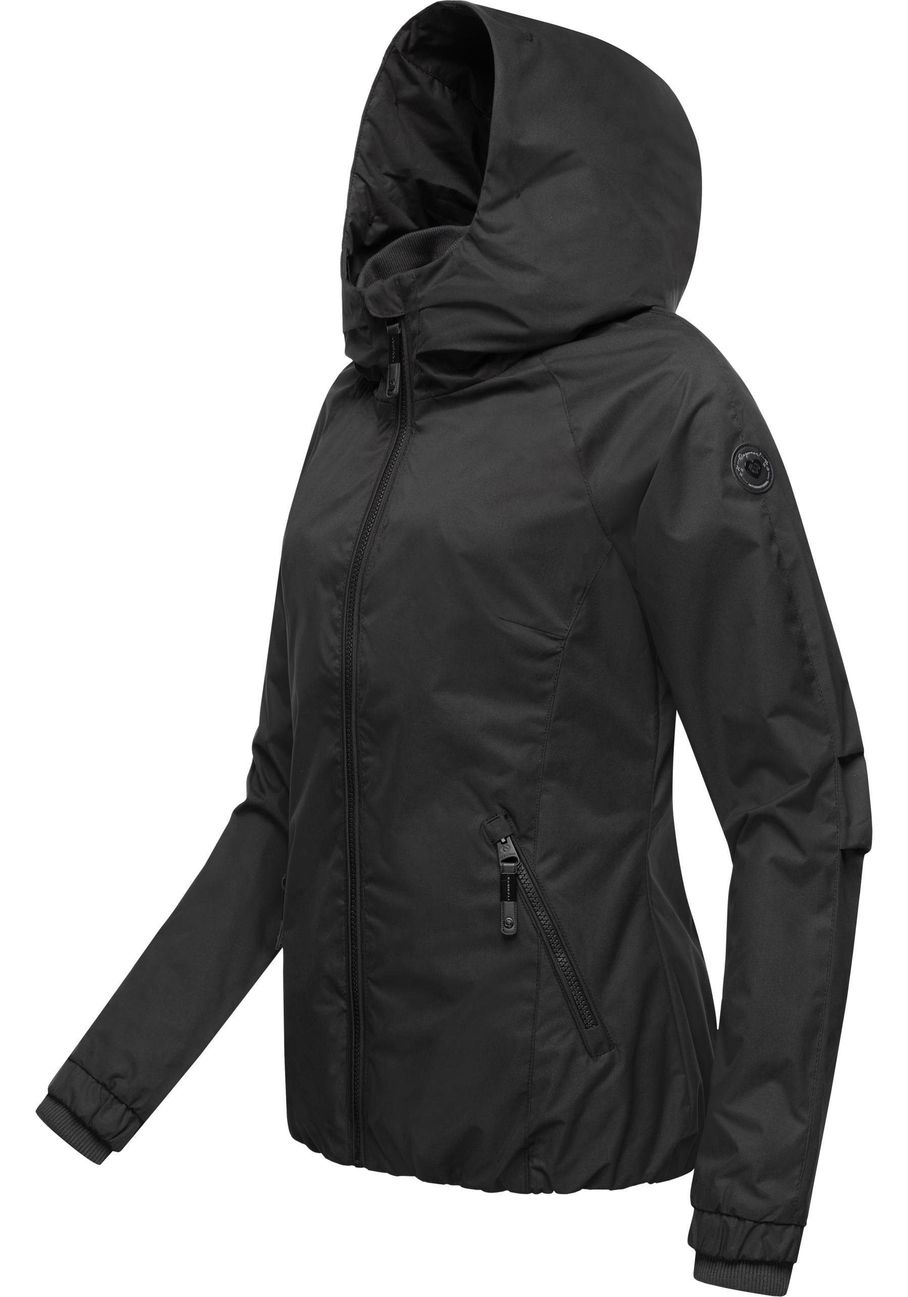 Ragwear Outdoorjacke Dizzie Wasserdichte Übergangsjacke mit großer Kapuze