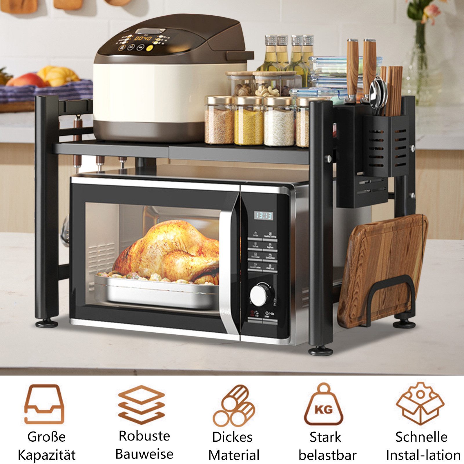 TWSOUL Küchenregal Mikrowellen Regal, Flexibel Ausziehbar von 40-64cm, mit günstig online kaufen