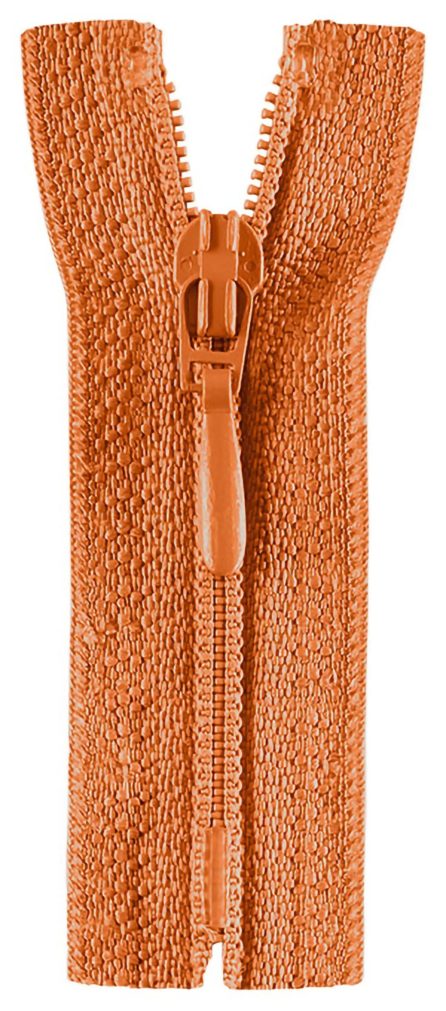Stofferia Reißverschluss Reißverschluss Opti Tropfen 50 cm Orange, Meterware