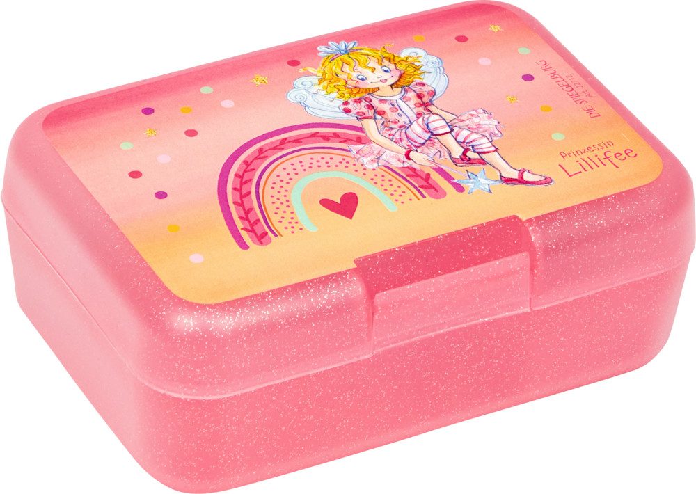 COPPENRATH DIE SPIEGELBURG Lunchbox Butterbrotdose Brotdose Brotzeibox Prinzessin Lillifee rosa, Kunststoff, (Set, 2-tlg., 1), herausnehmbarer Trennschale