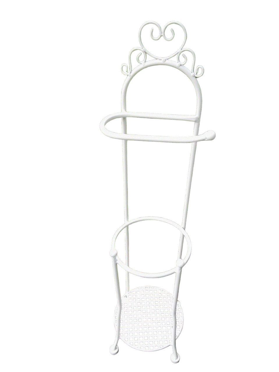 Deko-Impression Toilettenpapierhalter Toilettenrollenständer WC-Rollenhalter WC-Papierhalter antikweiß 70cm (1-St)