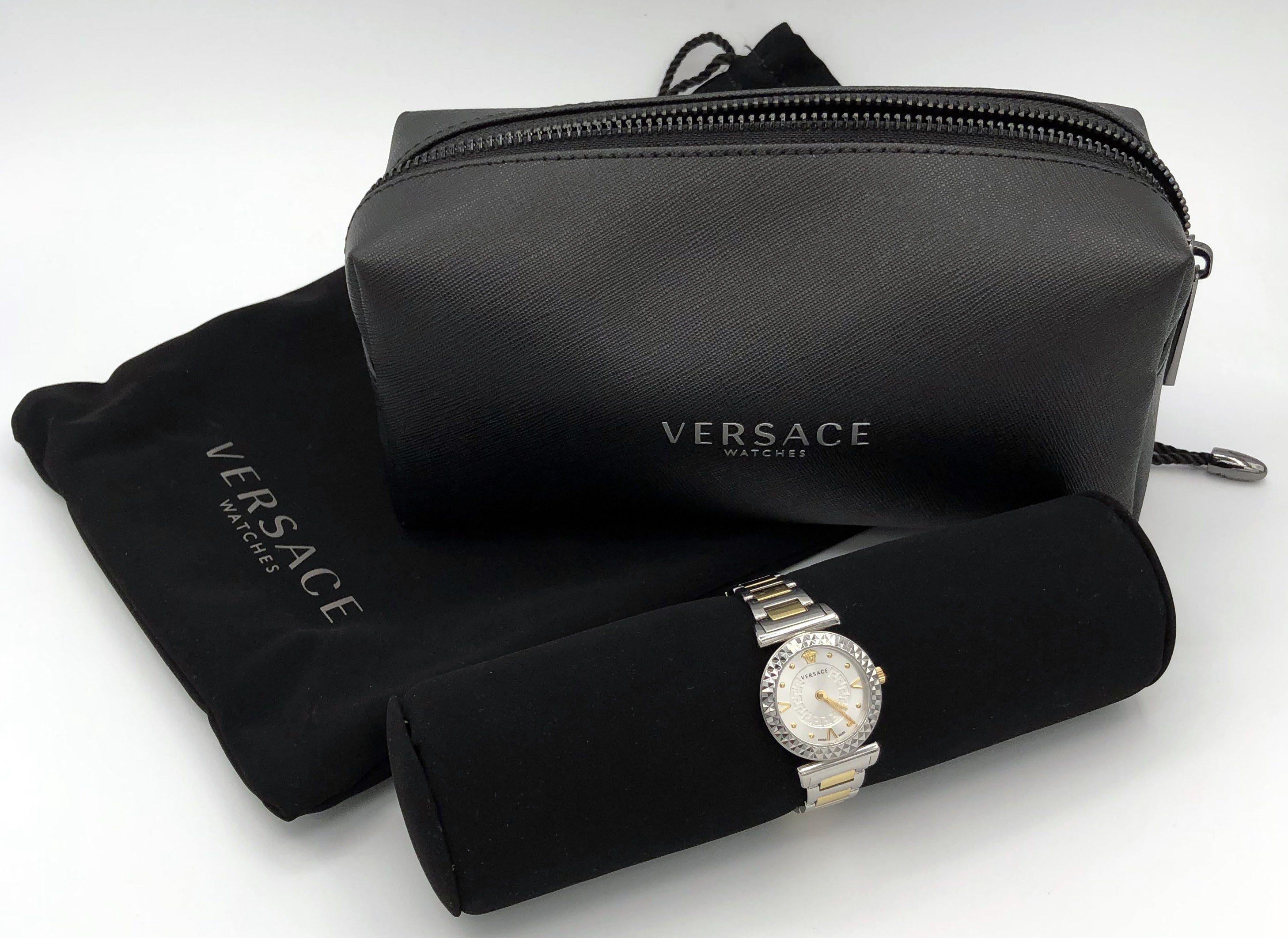 Versace Uhrenrolle WATCH HOLDER AND POCHETTE, WCP01 (Set, 3 St), Uhrenaufbewahrung, ideal auf Reisen