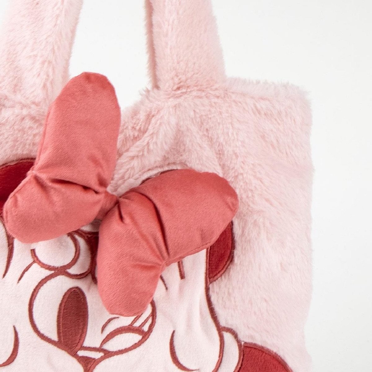 Disney Minnie Mouse Einkaufsshopper Shopper Tasche - Flauschige Einkaufstasche - Geräumige Tragetasche