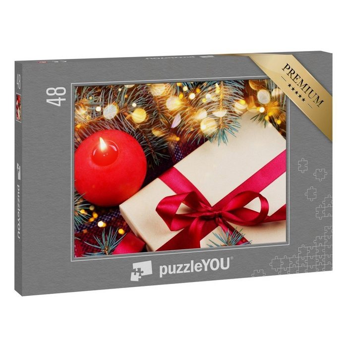 puzzleYOU Puzzle Weihnachtsabend: Geschenk unterm Weihnachtsbaum 48 Puzzleteile puzzleYOU-Kollektionen Weihnachten