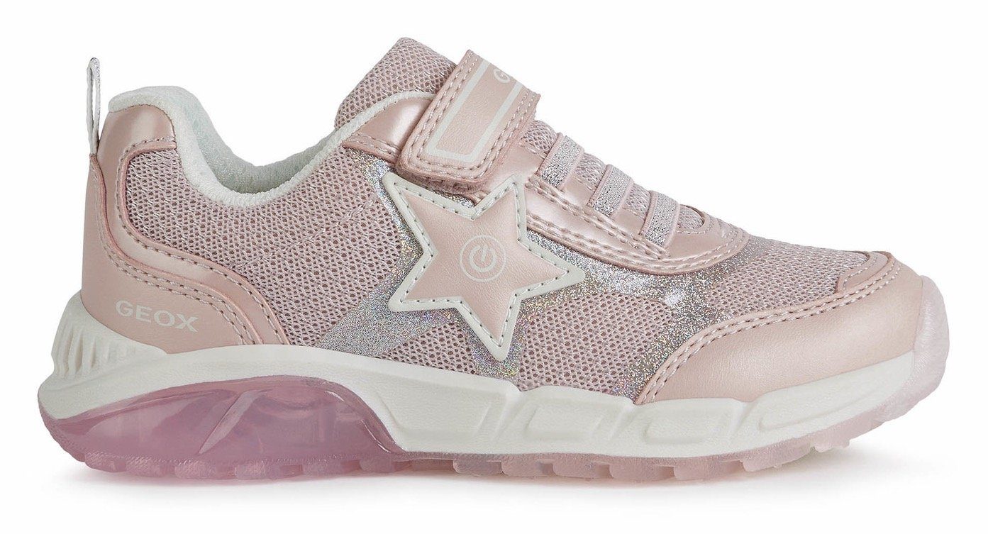 rosa blinkender Laufsohle SPAZIALE J GIRL Sneaker mit Geox Blinkschuh