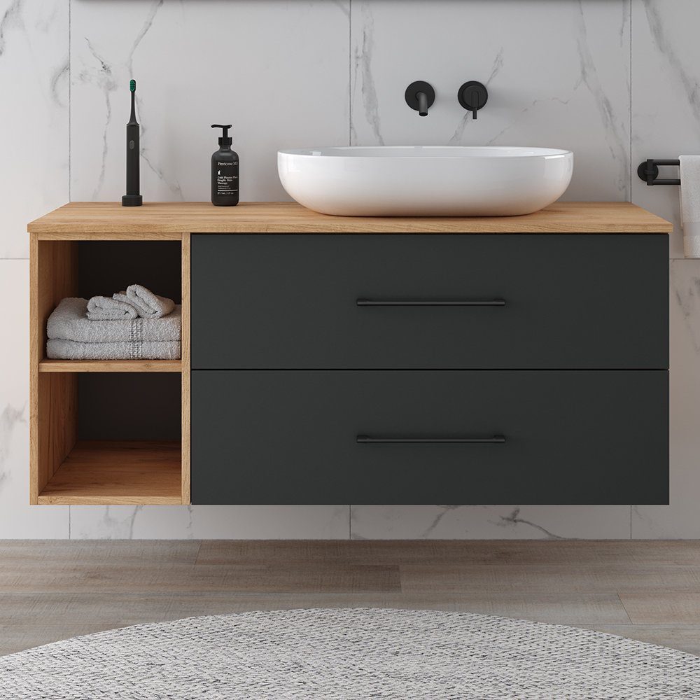 Planetmöbel Waschtisch Waschtischunterschrank mit Schubladen 70cm, günstig online kaufen
