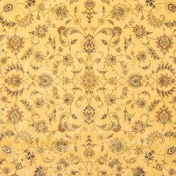 Orientteppich Perser - Täbriz - Royal - 343 x 248 cm - gold, morgenland, rechteckig, Höhe: 7 mm, Wohnzimmer, Handgeknüpft, Einzelstück mit Zertifikat