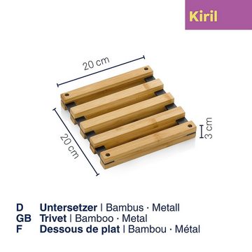 kela Topfuntersetzer Kiril, doppellagiges Bambus, FSC zertifiziert