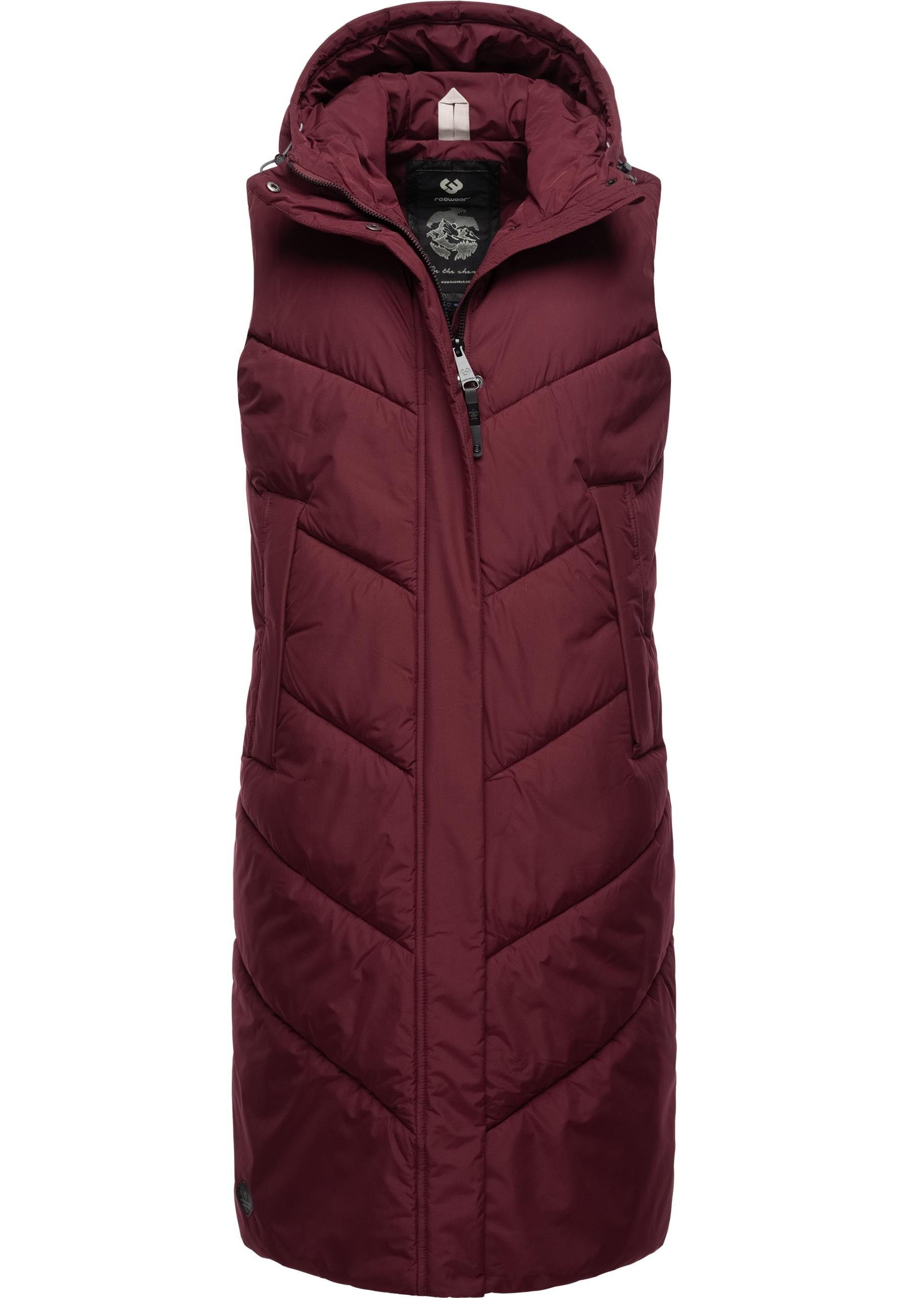 Ragwear Steppweste Suminka Vest Wasserdichte, lange Damen Winterweste – Bild 4 von 5