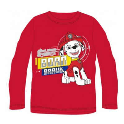 PAW PATROL T-Shirt Paw Patrol Langarm-T-Shirt für Jungen - "Born Brave" Design, 100%