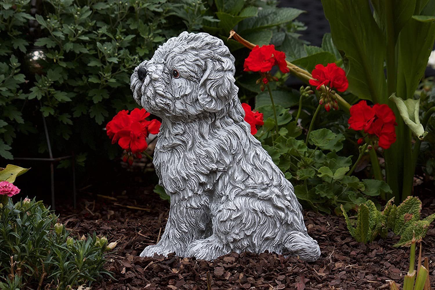 Gartenfigur Steinfigur Shih Hund Tzu Style and Stone