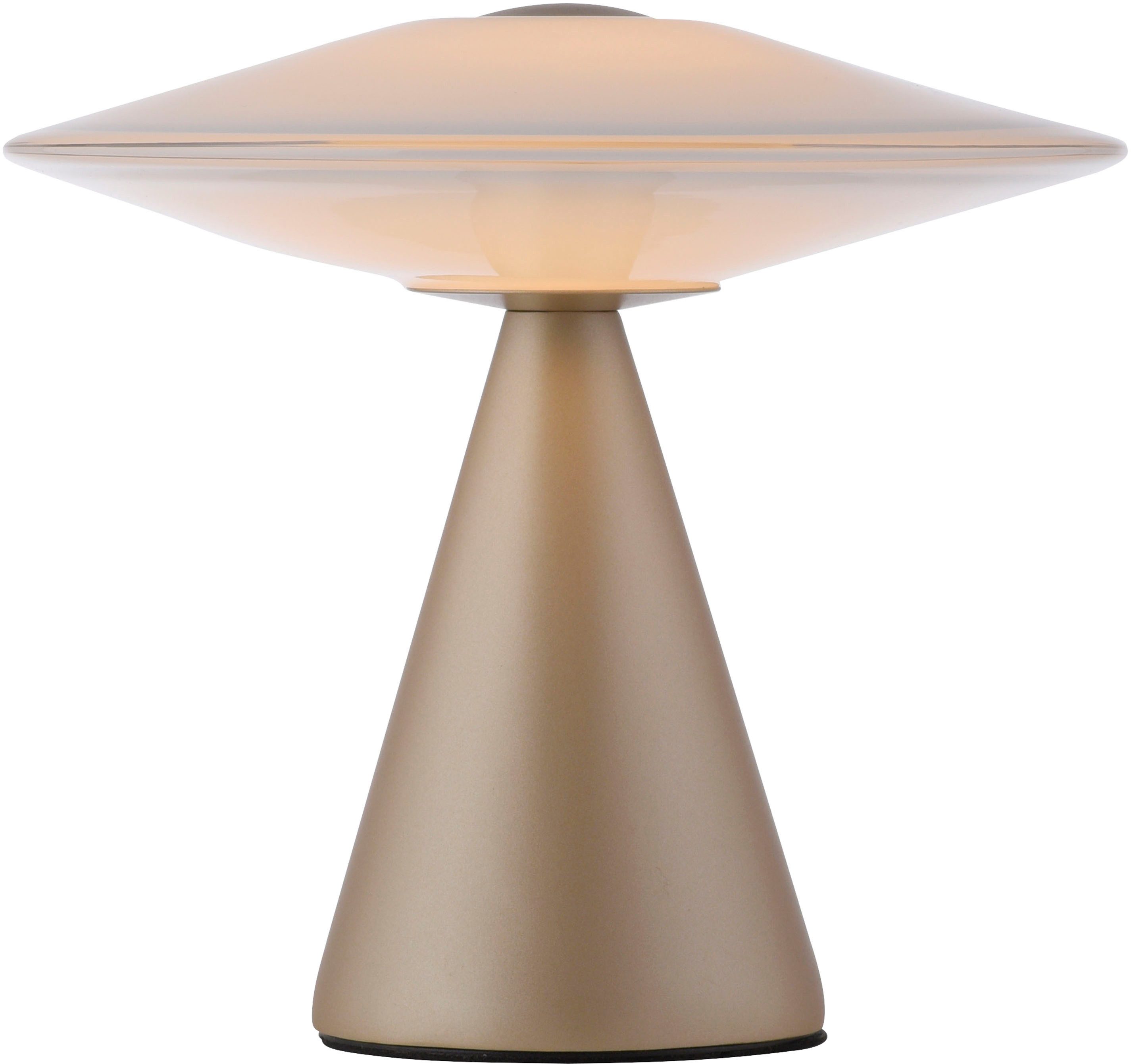 Paul Neuhaus LED Tischleuchte ELIPSA, Memoryfunktion, LED fest integriert, Warmweiß, Touchdimmer, Memoryfunktion, Opalglas