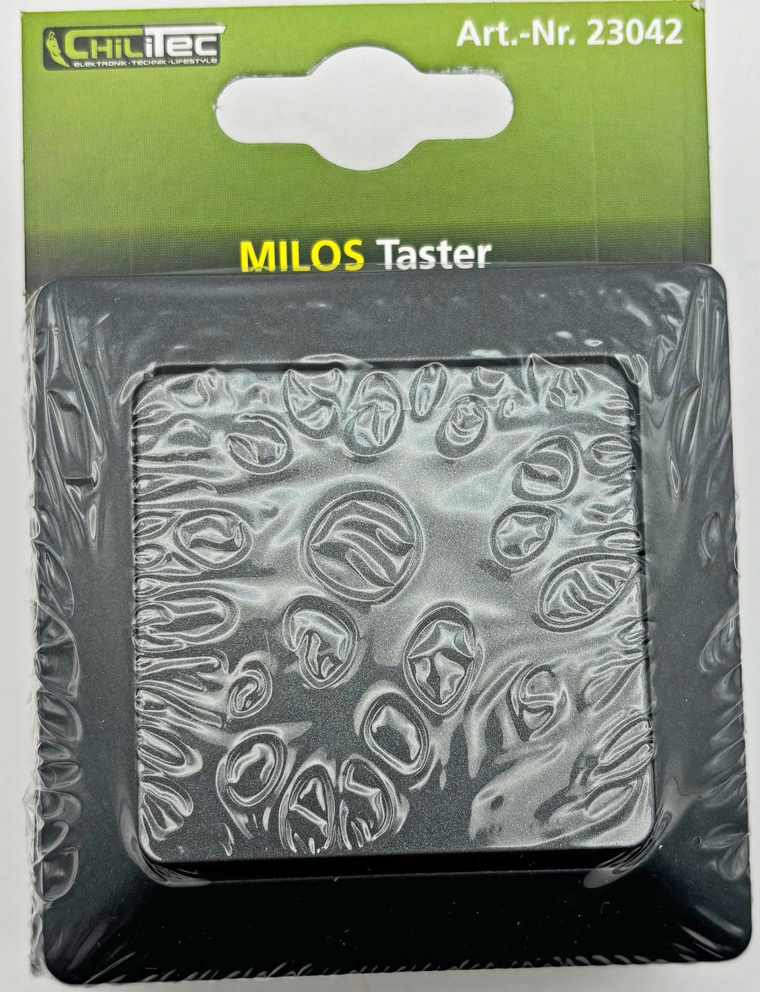 ChiliTec Unterputz-Steckdose MILOS Serie Steckdosen, Schalter, Rahmen, Dimmer, SAT, UP, Anthrazit