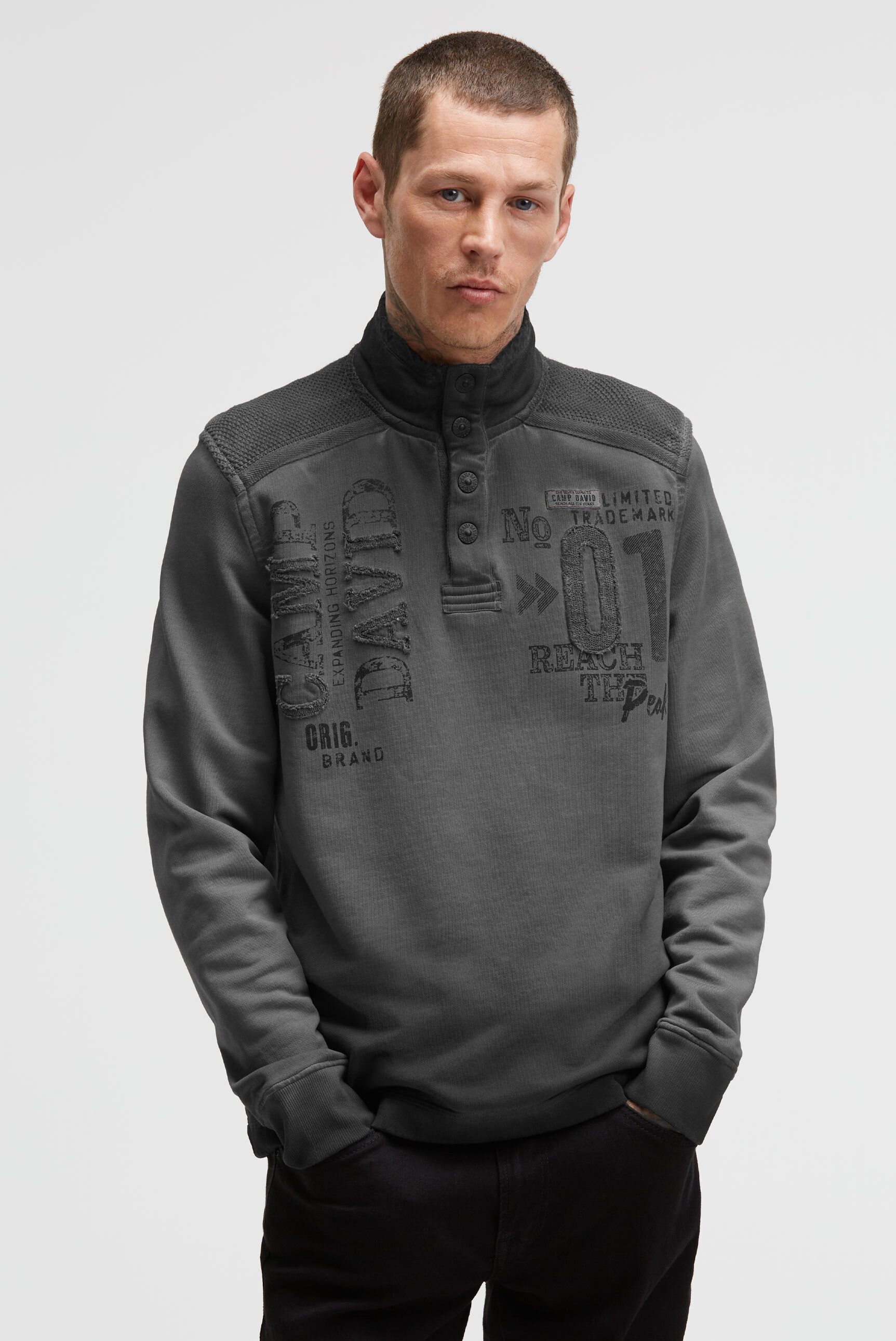 CAMP DAVID Sweater aus Baumwolle günstig online kaufen