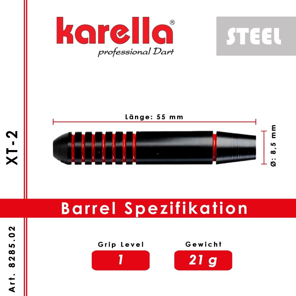 Karella Dartpfeil Steeldart Karella XT-2 21g - Hochwertiger Steeldart.