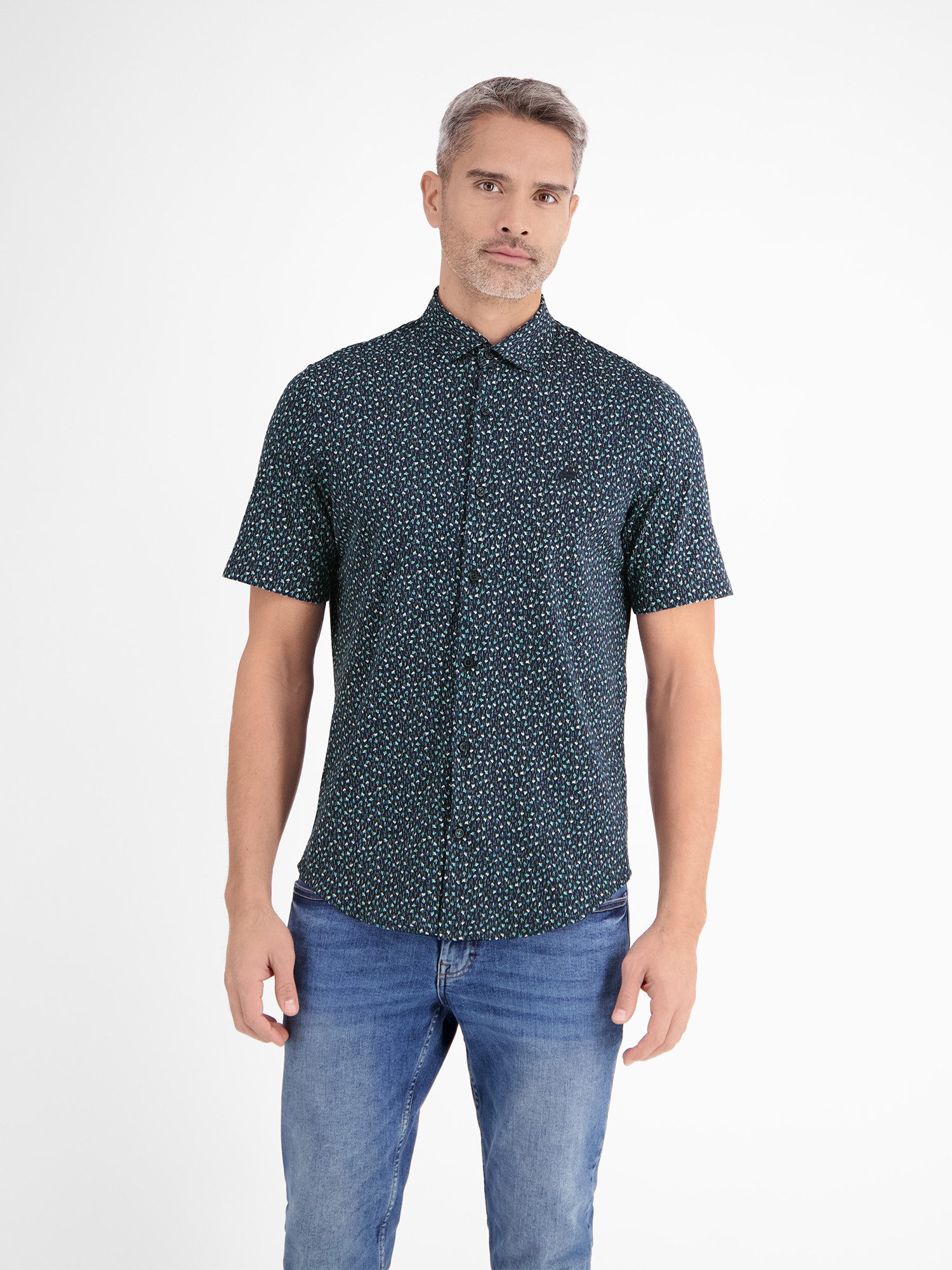 LERROS Kurzarmhemd LERROS Jerseyhemd für Herren, sommerlich gemustert günstig online kaufen