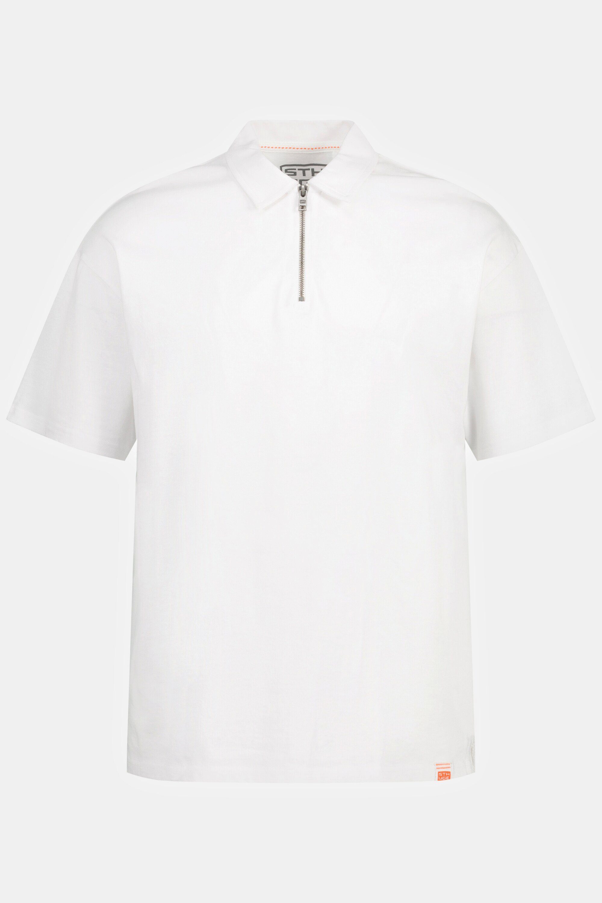 STHUGE Jersey Halbarm Zipper 8 bis XL Poloshirt STHUGE Poloshirt