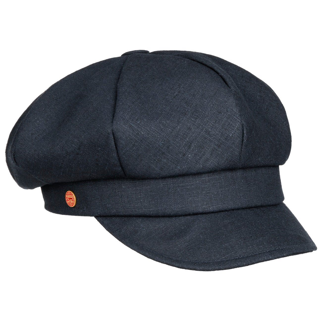 Mayser Ballonmütze (1-St) Newsboy Cap mit Schirm, Made in the EU dunkelblau