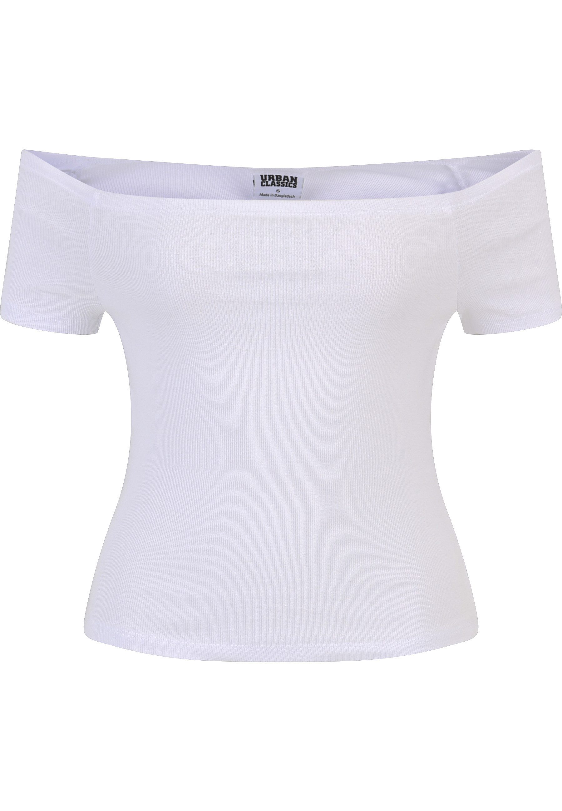 URBAN CLASSICS T-Shirt Urban Classics Damen Ladies Off Shoulder Rib Tee 2-Pack (1-tlg)