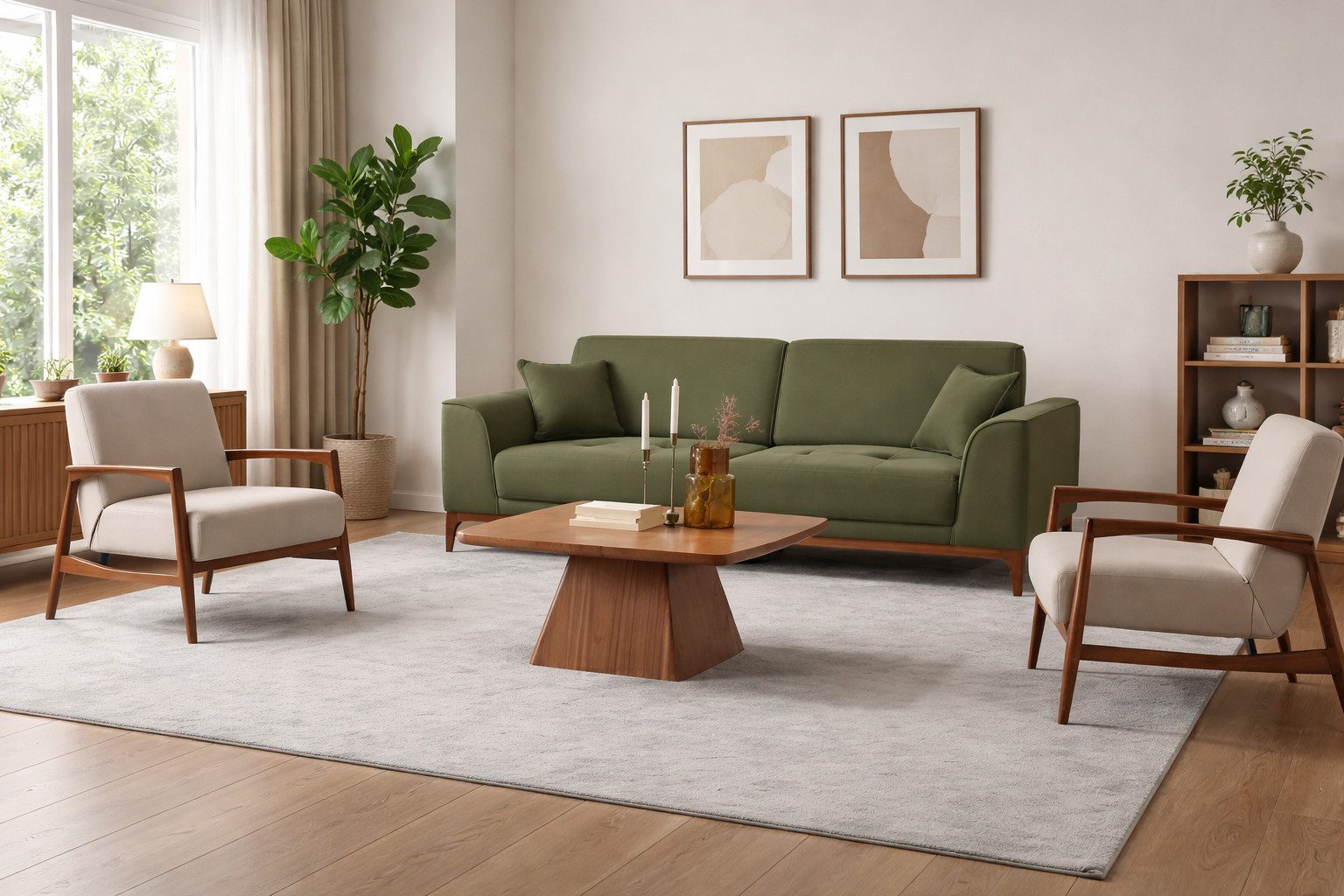 JVmoebel 3-Sitzer Wohnzimmer Set Modern Mehrfarbig Designer-Sessel Komfortabel Stoff, 2 Teile – Bild 2 von 5