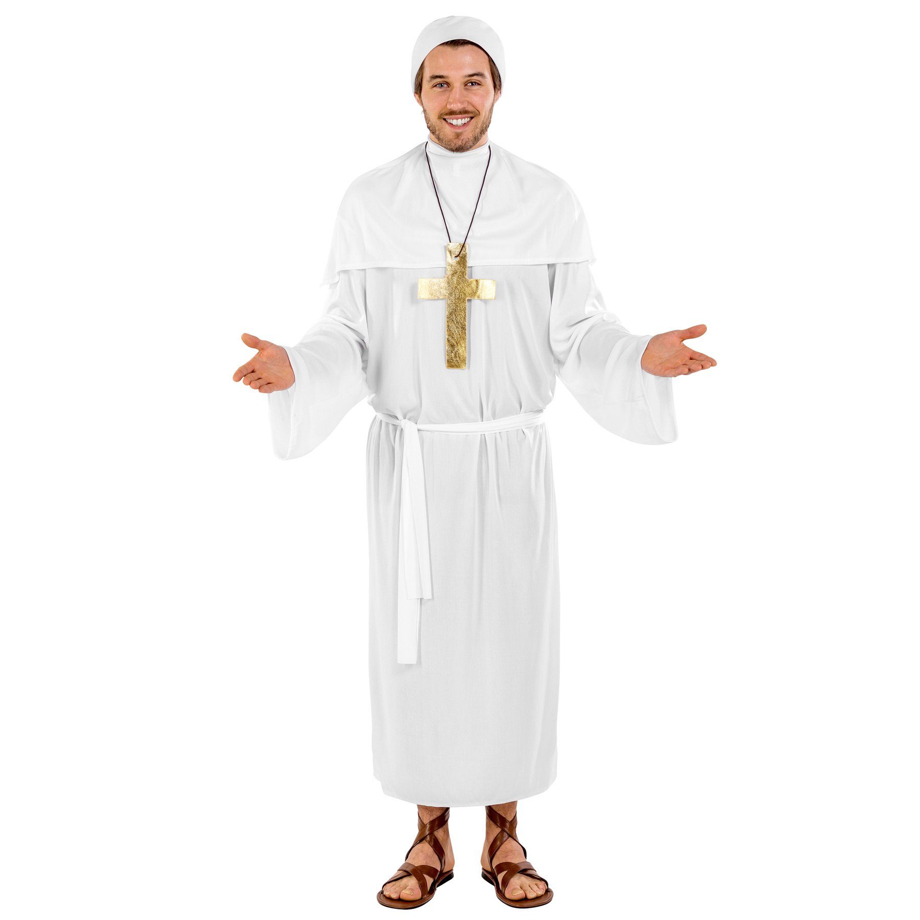 dressforfun Kostüm Herrenkostüm Papst Johannes, Lange, bequeme Robe