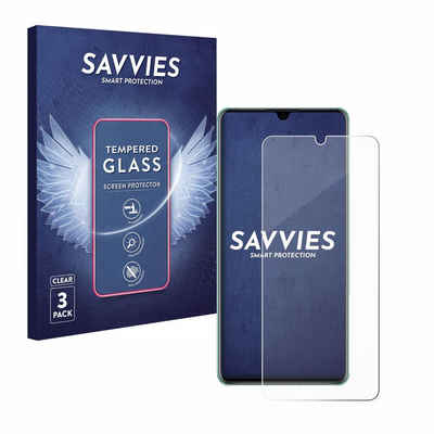 Savvies Panzerglas für Huawei P30, Displayschutzglas, 3 Stück, Schutzglas Echtglas 9H Härte klar Anti-Fingerprint