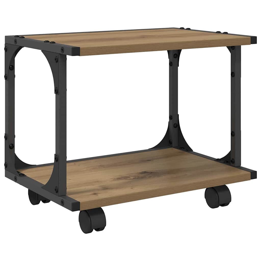 vidaXL Druckertisch Druckerständer Artisan-Eiche 41 x 28 x 33,5 cm Holzwerkstoff (1-St)