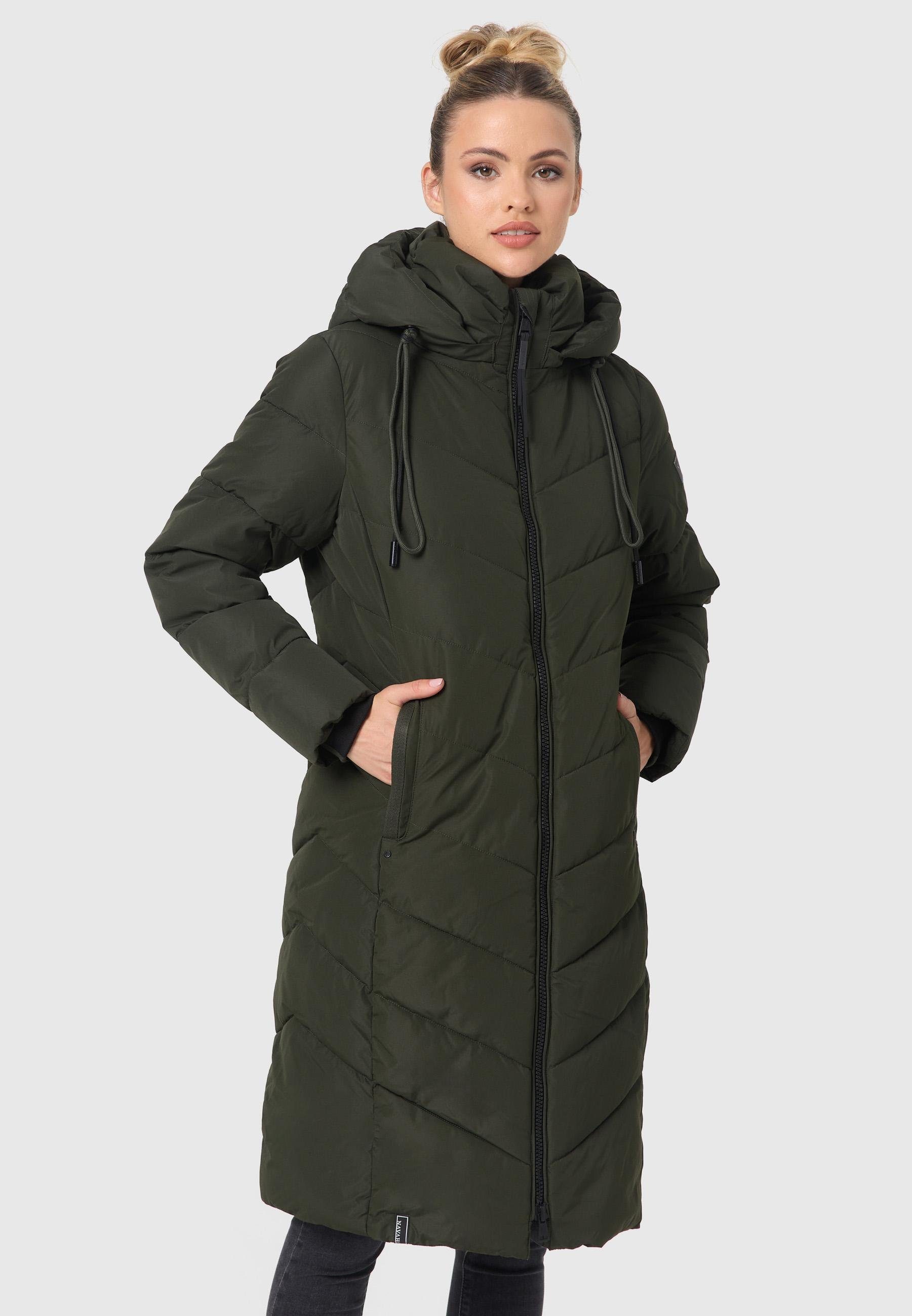 Navahoo Steppmantel Sahnekatzii XIV Schicker Wintermantel mit kuschlig warm wattiertem Kragen