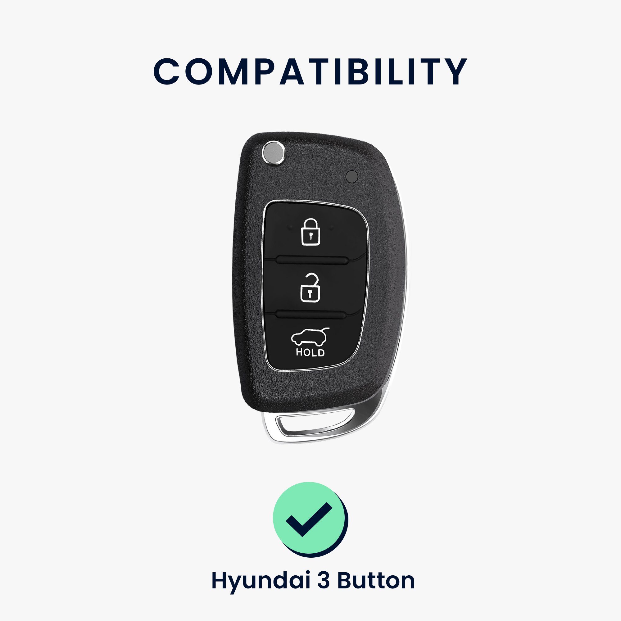 kwmobile Schlüsseltasche Autoschlüssel Schutzhülle Cover Rosegold für Hyundai, Hülle Schlüsselhülle Hochglanz TPU Hyundai für