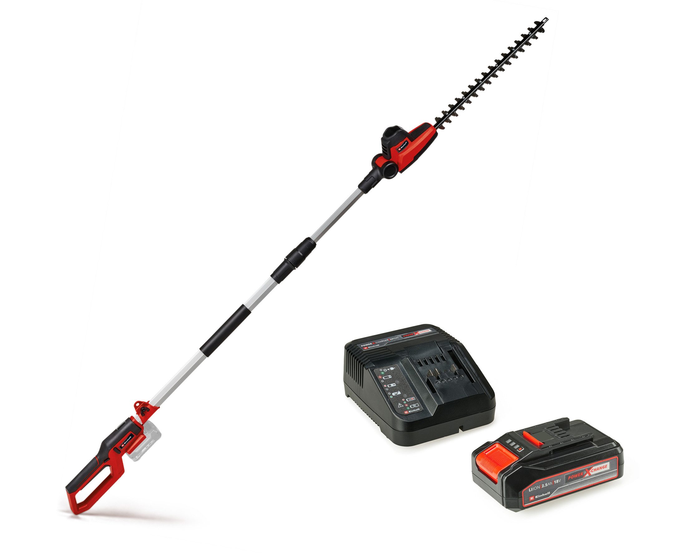 Einhell Akku-Heckenschere mit Teleskopstab GC-HH 18/45 Li T, inkl. PXC-Starter-Kit 18V 2,5Ah