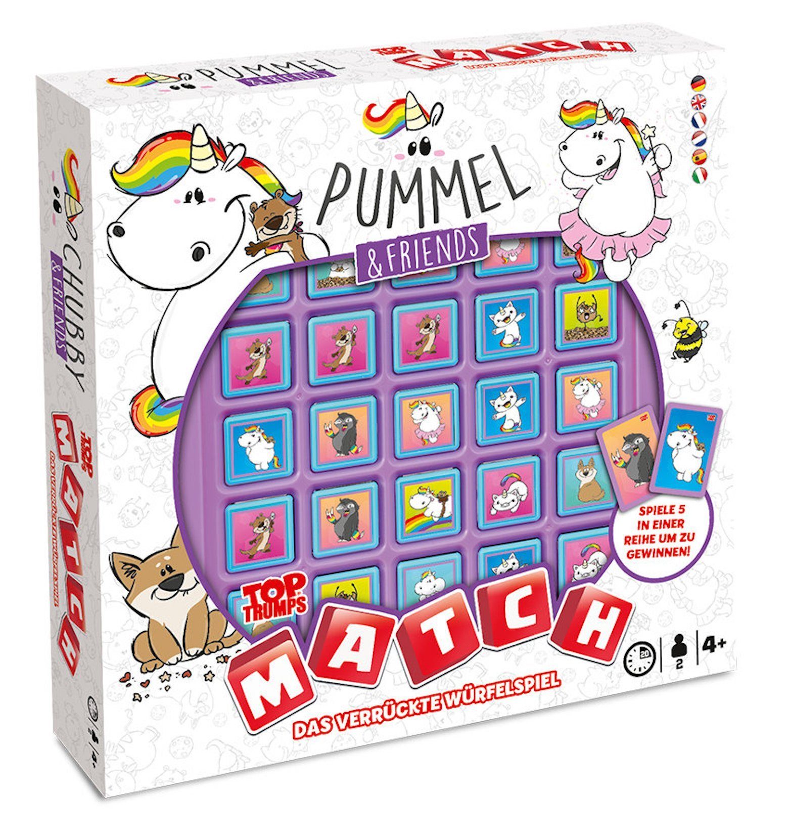 Winning Moves Spiel Top Trumps Match - Pummeleinhorn, Würfelspiel